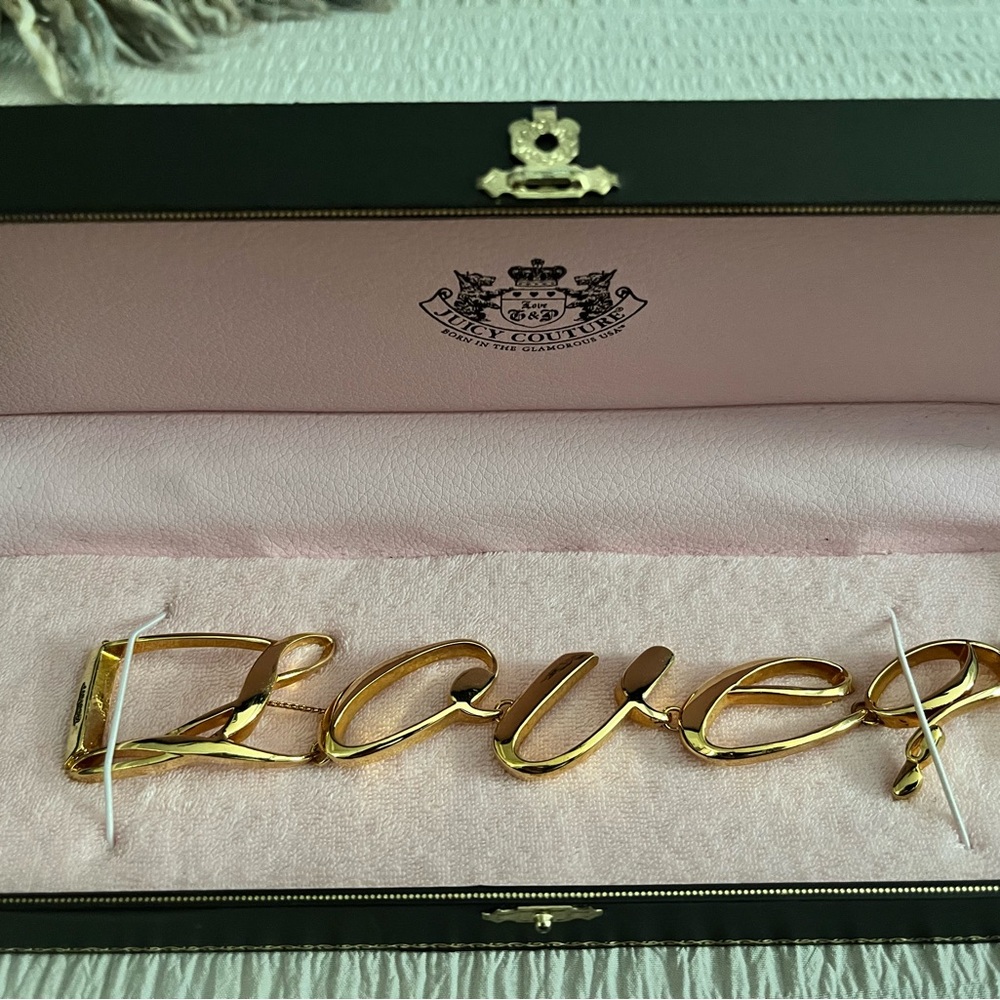 Juicy Couture Gold Script bracelet
